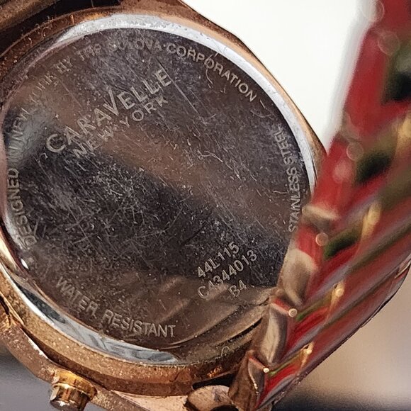 Caravelle New York Bulova Copper Tone Chronograph Water Resistant Melissa Watch - Picture 12 of 16